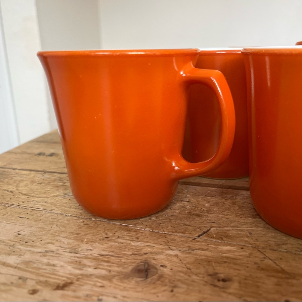 Pyrex Burnt Orange Vintage Mug Set of 5